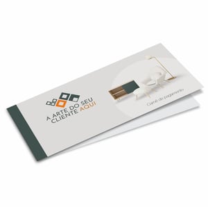 CAPA DE ELETRO/CARNÊ Papel Sulfite 180g 10X42cm 4x0 Sem Revestimento  