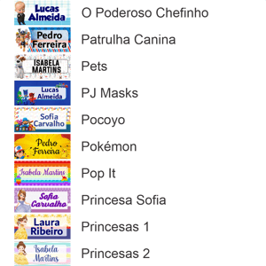 Kit 160 Etiquetas Escolares Personalizadas | À Prova d’Água | Vinil Premium