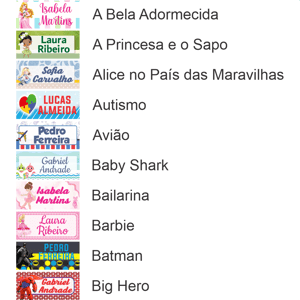 Kit 160 Etiquetas Escolares Personalizadas | À Prova d’Água | Vinil Premium