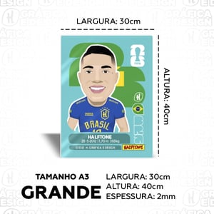 Placa Figurinha GIGANTE da Copa A3 - Personalizada