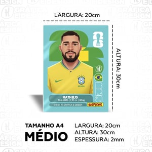 Placa Figurinha GIGANTE da Copa A4 - Personalizada