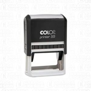 Carimbo Colop Printer 55 Padrão CNPJ Plástico Rígido Área da Borracha 60mm x 40mm    Automático