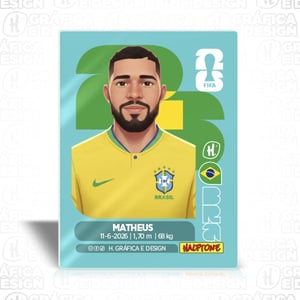 Placa Figurinha GIGANTE da Copa A4 - Personalizada
