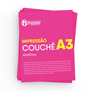 Impressão á Laser     - Couchê | A3  A3 (42x29,7cm)   Corte Reto 