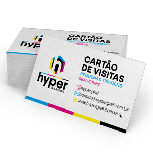 Cartão de Visitas - (Impressão Digital) Couchê 300g Arte: 9x5cm | Final: 8,8x4,8cm 4x0 Sem Verniz Corte Reto 