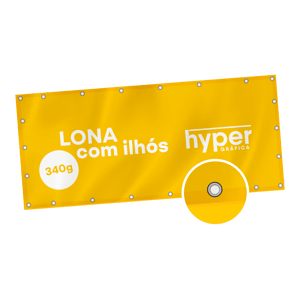 Lona | Com Ilhós - 340g   4x0   