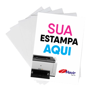 Impressão Transfer Laser  A4 (21,29,7cm)   Corte Reto 