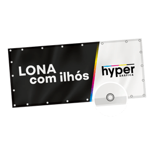 Lona Com Ilhós Lona 440g  4x0  Ilhós 