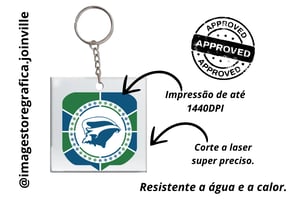 Chaveiro Acrilico Quadrado