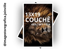 Impressão Couchê 13x19 (A3++) Couche Semi-Brilho 330.2mm x 482.6mm 4X0 /4X4  Impressão Laser Color 1200 DPI 