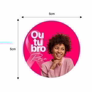 Adesivos Personalizados Outubro Rosa | 5x5