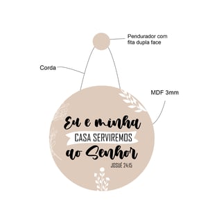 Placa Decorativa Para Porta | Frases Bíblicas