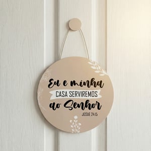 Placa Decorativa Para Porta | Frases Bíblicas