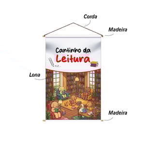 Banner Arte Pronta - Cantinho da Leitura