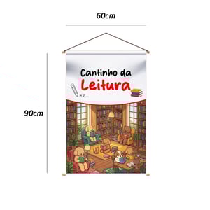 Banner Arte Pronta - Cantinho da Leitura