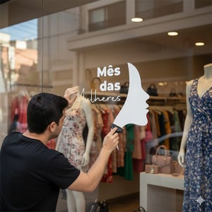 Adesivo Para Vitrine - Mês das Mulheres