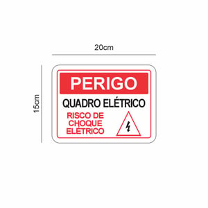 Placa de sinalização - Perigo - Kit com 5 e 10 unidades