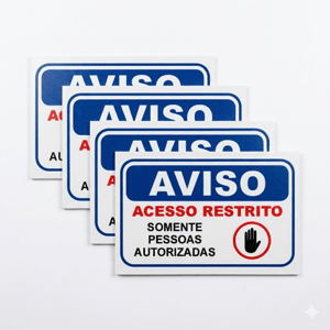 Placa de Sinalização - Somente Pessoal Autorizado