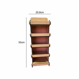 Expositor De Balcão Em Mdf 6mm 5 Prateleiras
