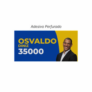 Adesivo Perfurado Automotivo Propaganda Eleitoral