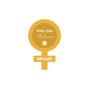 Adesivo Para Vitrine - Mês das Mulheres 20%off Adesivo 40x62cm 4x0  Com recorte 