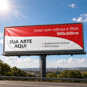 Impressão em Lona Outdoor 9x3 Lona 900x300cm Impressão Digital Solvente 4 cores Brilho  
