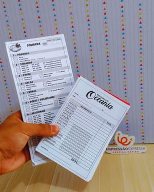 Bloco / Comanda Personalizada - Preto e Branco