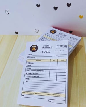 Bloco / Comanda Personalizada - Colorido