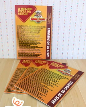 Cardápios Plastificados