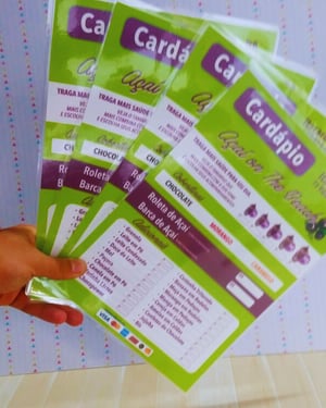 Cardápios Plastificados