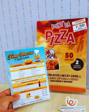 Cardápios Plastificados