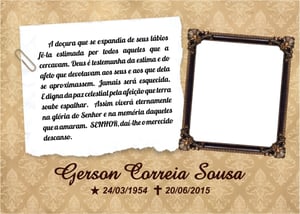 Santinhos de Falecimento