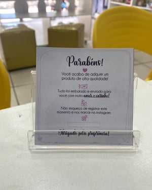 Cartão de Agradecimento - Tam 9x9cm