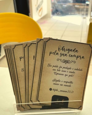 Cartão de Agradecimento - Tam 10x7cm