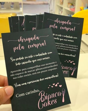 Cartão de Agradecimento - Tam 10x7cm