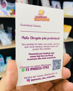 Cartão de Agradecimento - Tam 10x7cm