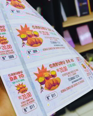 Ingressos Personalizados Papel Moeda     