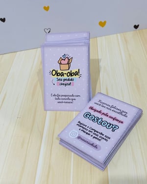 Cartão de Agradecimento - Tam 10x7cm Papel Foto ou Cartão 180g 10x7cm    