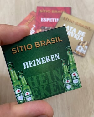 Ficha em PVC - 5x5cm PVC 1mm 5x5cm   Adesivo em Vinil 