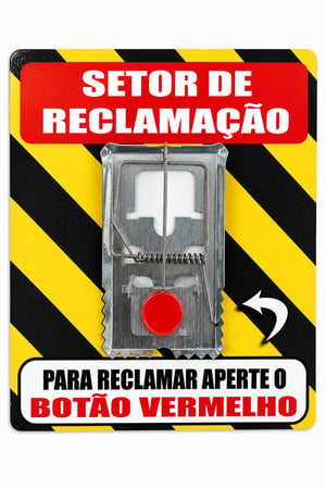 Placa divertida \\\\\\\"Setor de Reclamação\\\\\\\" Pvc, com fita dupla face 20x25cm    