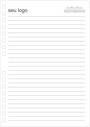 Miolo de Caderno Pautado