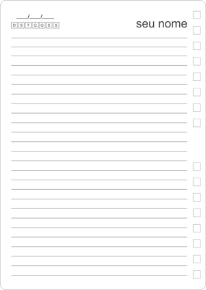 Miolo de Caderno Pautado