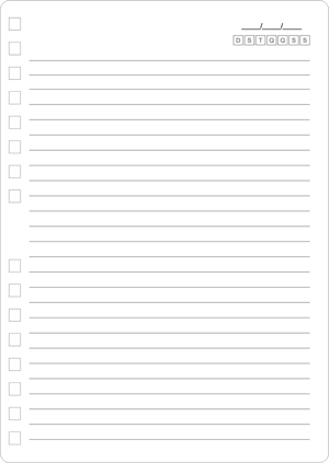 Miolo de Caderno Pautado