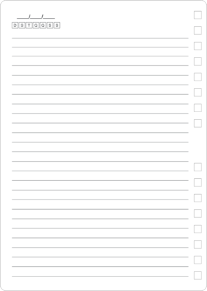 Miolo de Caderno Pautado