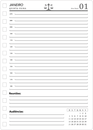 Miolo de Agenda Jurídica 2027