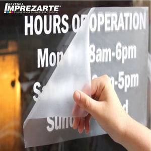 Adesivo Eletrostático Branco Vinil  4x0   