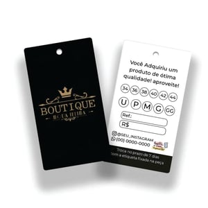 TAG RETANGULAR 5x9cm COM FURO