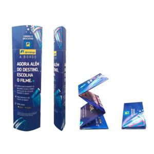 Rígido totem Elíptico dobrável + Corte - 1,60 x 0,50 m