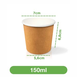 Pote de papel kraft 150ml (sem tampa) | 500 unidades