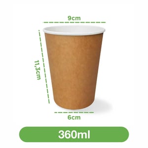 Copo de papel kraft 360ml - 350 unidades